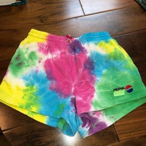 tie dye sweat shorts